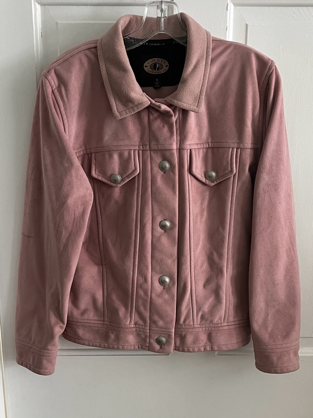 County Clothing Co. Jacket size Small long  sleeves button front mauve